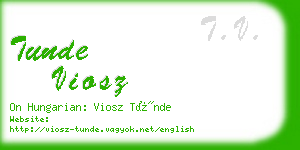 tunde viosz business card